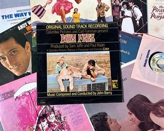 SOUNDTRACK RECORDS | Vinyl record albums, including:The Sound of Music, My Fair Lady, Romeo & Juliet, Born Free, The Way We Were, and more.