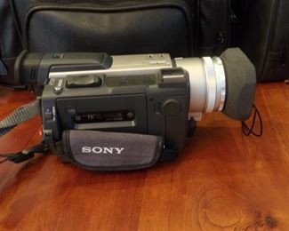 Sony camcorder with case