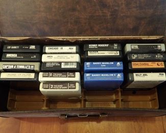 8 track tapes and case