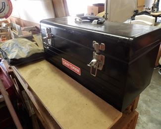 Craftsman tool chest with wrenches, screws inside