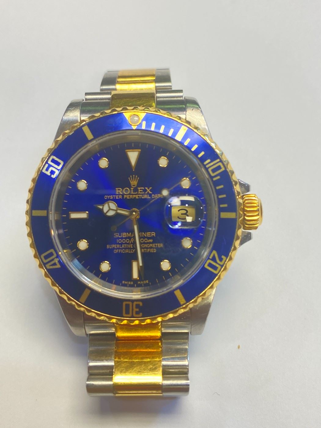 Rolex Men’s Watch 18K Gold & Stainless Submariner. Working.
Oyster Perpetual. 39mm Bezel. Guaranteed 100% Authentic!