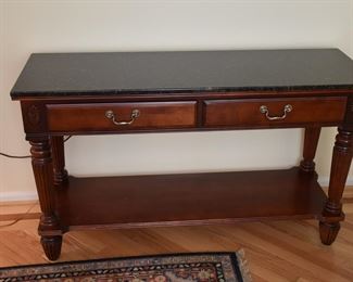 Marble Top Console Table - 55 x 18.5 x 33"