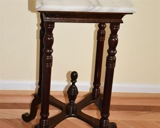Marble Top Plant Stand - 14 x 14 x 29" (1 of 2)