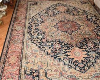 Karastan Collection "Navy Heriz" Wool Rug - 8.8 x 12'