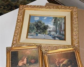 Three "Home Specialty Store" Prints, Nicely Framed, Bunnies, Decor
