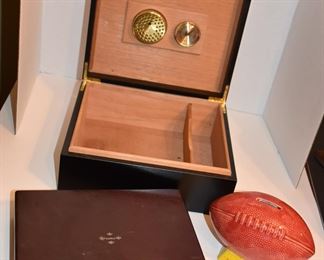 Humidor, Cigar Box and a Football Piggy Bank