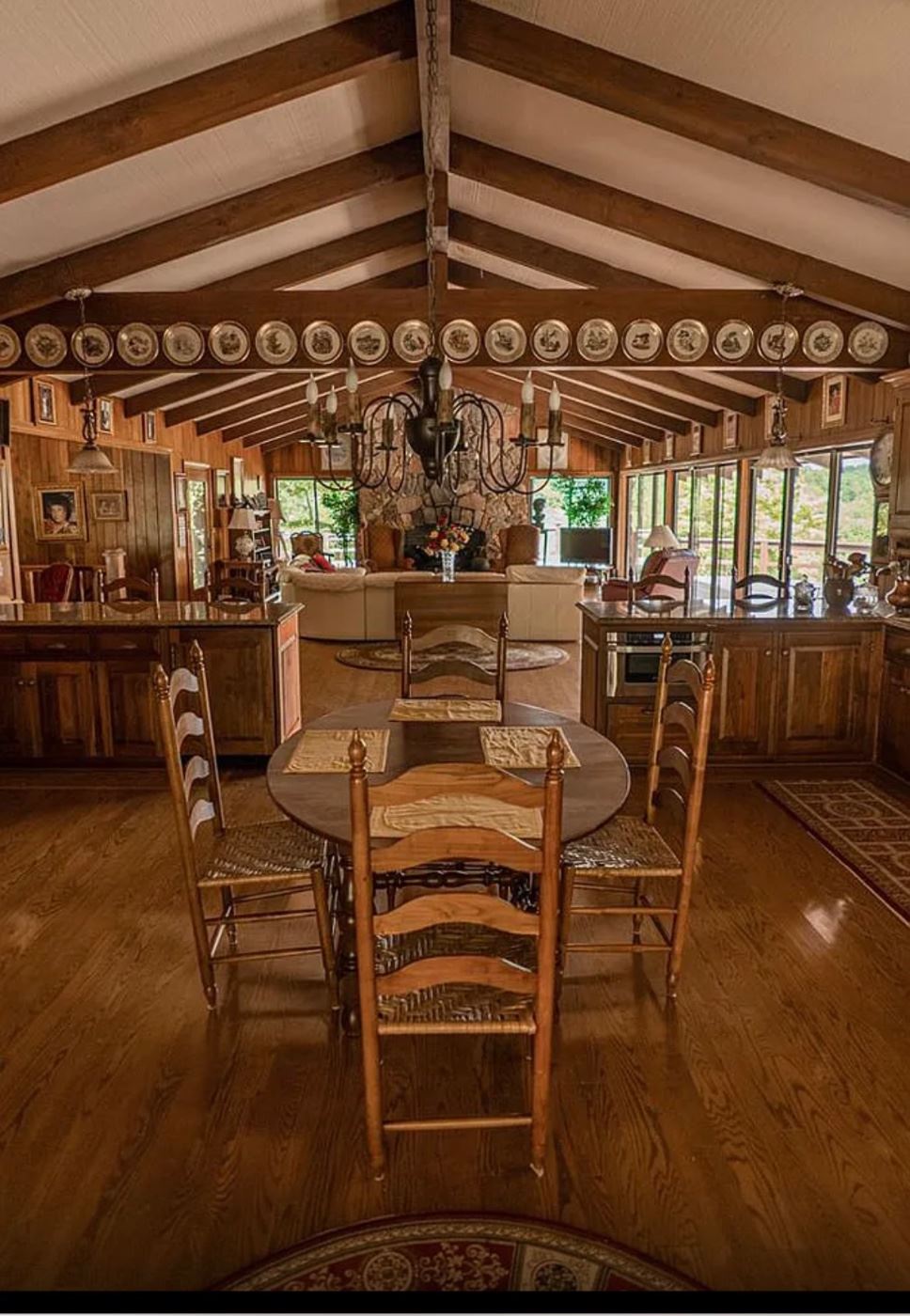 Table w ladder back chairs 
Lenox Collector plates 