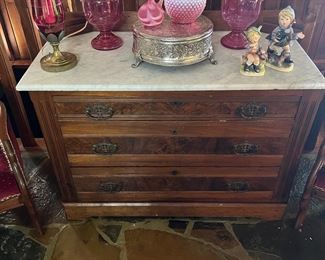 Cranberry glass Decanters
Walnut Chest