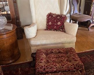 Velvet Tapestry Footstool