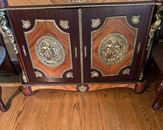 Ornate Mid 20th Century Louis XVl style Marble top chest