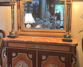 Tall Brass Decorator Lamps
Large Ornate Mirror
