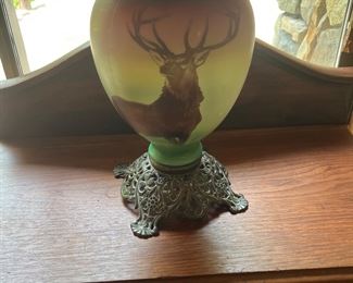 Stag Portrait Kerosene Lamp base