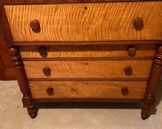 1800’s Tiger Maple and Cherry chest