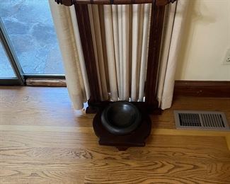 Victorian Umbrella Stand w copper drip pan