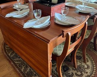 Cherry Drop leaf Gate leg Table
5 matching chairs
