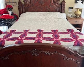 Victorian Style high back Cherry Bed