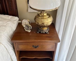 Night stand
Brass electrified lamp