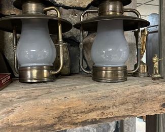Pair of large outside lanterns