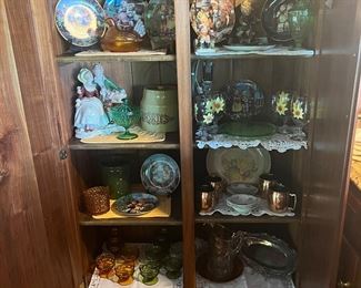 Copper mugs
Hummel plates
1960’s sherbets
Green depression glass