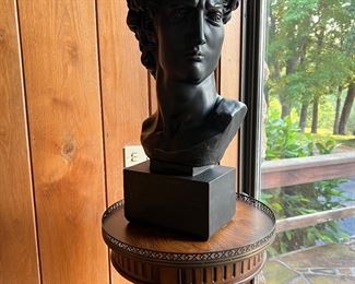 Bust on tall Fern stand