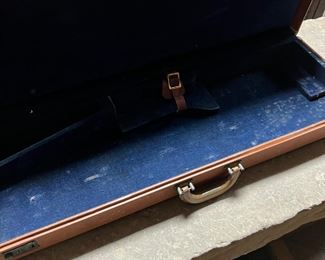 Inside blue velvet lined hard case