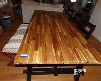 IKEA NORDVIKEN table with three chairs and bench