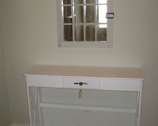 sofa/entry table w/architectural mirror