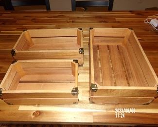 wooden nesting baskets