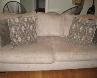 Ashley Furniture cloth sofa w/pillows