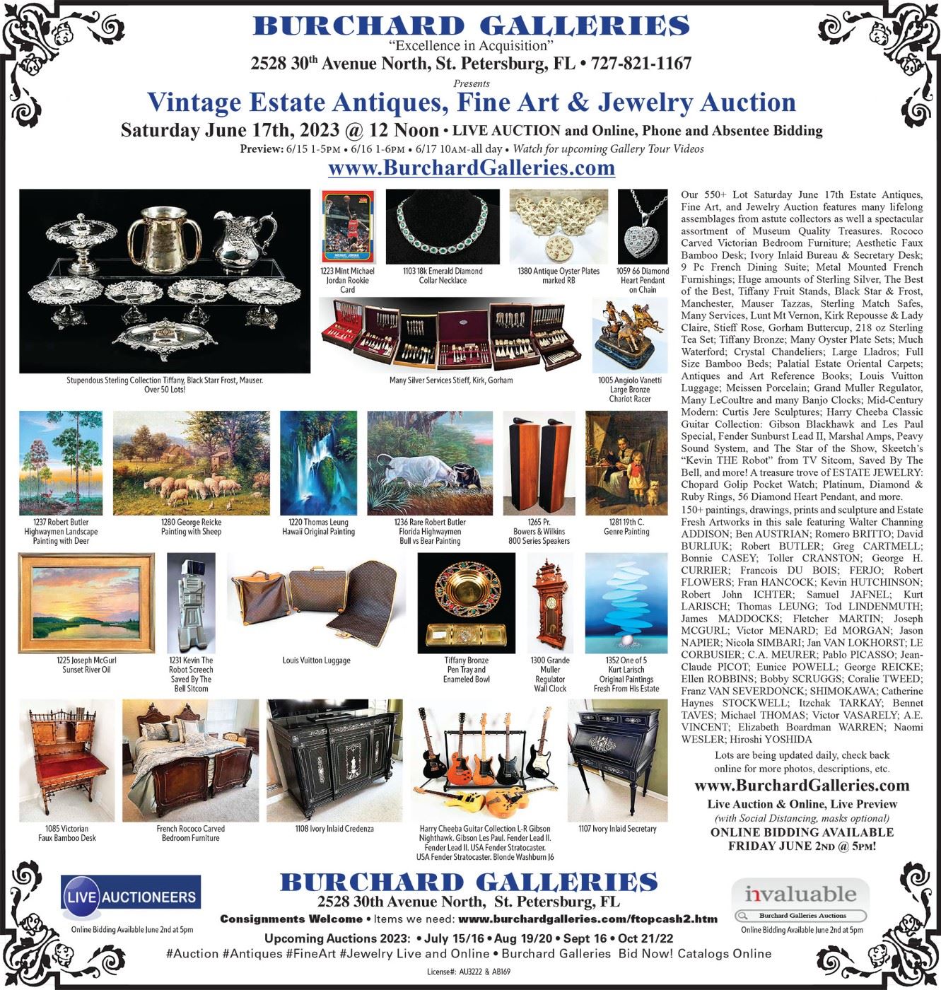 #Auction Estate Antiques Fine Art Jewelry... starts on 6/17/2023
