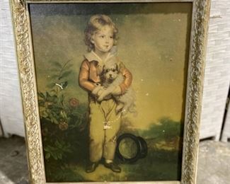 Master Simpson by Arthur Devis Antique Wood Framed Olegraph