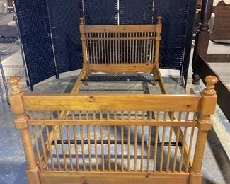 Primitive Pine Twin Spindle Bed