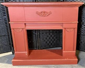 Ruby Red Fireplace Mantle