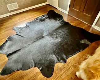 6. Black Hide Rug (93" x 83")