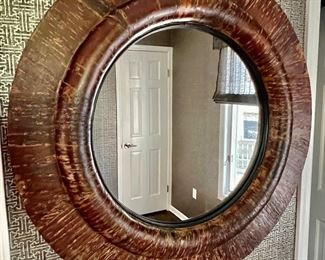 7. Mirror w/ Coconut Wood Veneer Frame (32") (as is)