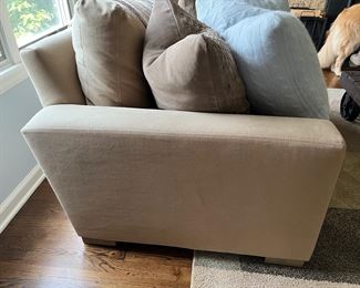 19. Restoration Hardware Single Cushion Loveseat (59" x 39" x 38")