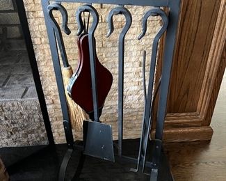 26. 4pc Fireplace Tool Set (15" x 11" x 32")