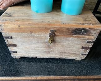 31. Vintage Wooden Box w/ Metal Accent (16" x 11" x 9.5")