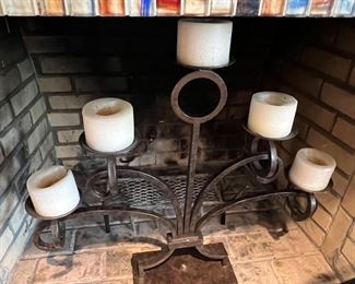 18. 5 Candle Metal Candelabra (31" x 7" x 29")