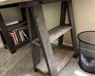 39. Rustic Top Desk w/ Sawhorse Base (54" x 26" x 30")