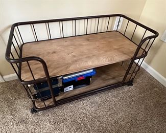 42. Two Tier Cart on Casters (36" x 18" x 22")