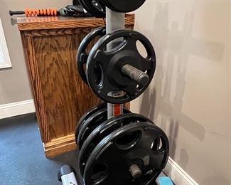 75. Tough Stuff Fitness International Lat/Pull up Bar Station w/ Bench 