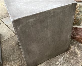 79. Cement Cube Side Table (16" x 16" x 18")