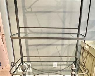 96. Bakers Rack w/ Glass Shelves (40" x 19" x 76")