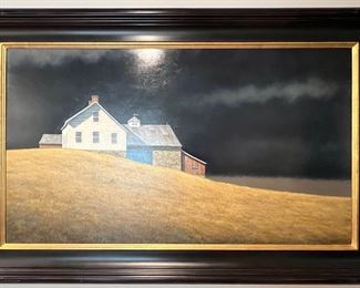502. Signed Oil on Canvas by Michael Fratrich Farm Before Storm (50" x 32")