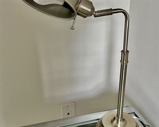 91. Brushed Silver Adjustable Arm Lamp