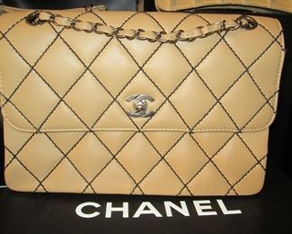 Chanel Quilted Leather Wild Stitch Surpique Flap Bag