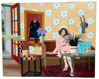 Mid Century Oil Painting by David Devary