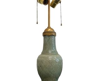 French Bronze Ceramic Lamp