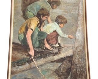 Naomi Sennet Mid Century Oil Painting